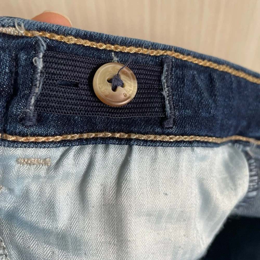 Abercrombie Kids distressed dark wash high rise jeans leggings‎ size 15/16 - Picture 9 of 10